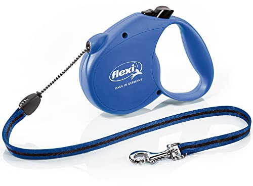 Flexi Basic Standard Cord Blue Medium 5m Retractable Dog Leash/Lead for dogs up to 20kgs/44lbs