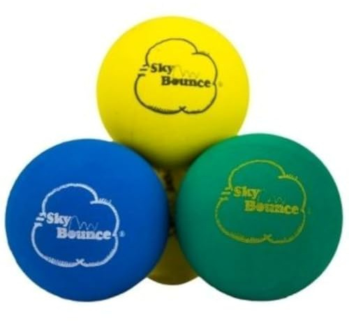 Sky Bounce Color Rubber Handballs for Recreational Handball, Stickball, Racquetball, Catch, Fetch, and Many More Games, 2 1/4-Inch, Assorted, 12 Count
