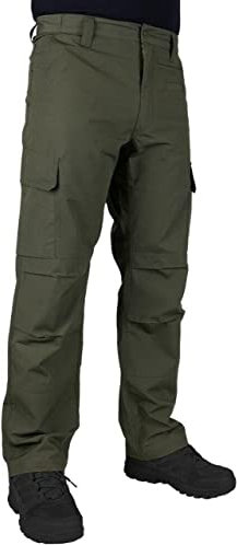 LAPG Urban Ops Taktische Herren-Cargohose mit Zwickel im Schritt, Ripstop-Arbeitshose, wasser- und schmutzabweisende Hose für Herren, OD, grün, 40W / 34L