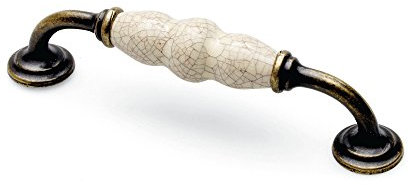 FITTINGSCO Winchester Fixed D Handle 128mm Centres Antique/Cream Crackle