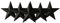 CVHOMEDECO. Country Rustic Antique Vintage Gifts Black Metal Barn Star Wand-/Türdekor, 14 cm, 6er-Set