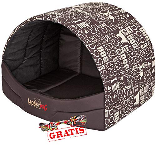 HobbyDog BUSNAP1 Souffleur + Spieltau gratis Hundehöhle Katzenhöhle Hundebett Katzenbett Hundehaus Schlafplatz Hundekorb Hund Haus Hundehütte S-XL (XL (60 x 49 cm))