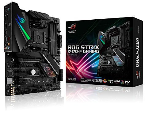 Asus ROG STRIX X470-F GAMING Scheda Madre ATX con Socket AM4, Chipset AMD X470, 4 x DIMM DDR4, con Supporto Processore Ryzen 2nd Generation, Nero