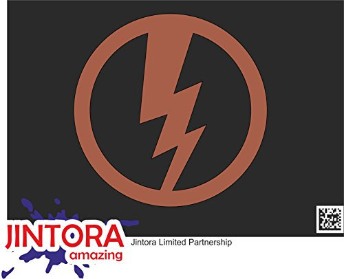 JINTORA Adesivo per Auto - Elettricità fulmini - 99x99 mm - JDM - Die cut - Auto - Finestra - Laptop - Tuning - marrElettricità fulminie
