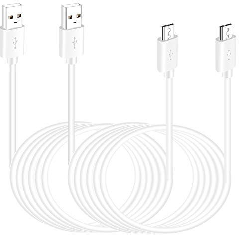 SIOCEN 2 Pack 16.4FT Micro USB Cable Extension Power Cord for Wyze Cam YI Camera,Ring Indoor Cam (2nd Generation),Long Android Charger USB A to Micro USB Charging Cable Charger Cord 15 FT