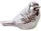 LOVIVER Garten Skulptur Vogel Tierfigur Deko Gartenfigur Vogelfigur Geschenke für, Silber, S