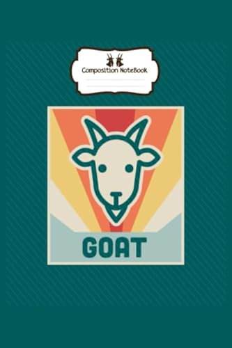 Notebook: vintage style goat poster - 50 sheets, 100 pages - 8 x 10 inches