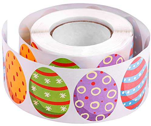 Lot de 500 autocollants assortis sur le thème de Pâques Lapin de Pâques Œufs de Pâques Autocollants décoratifs pour fournitures de fête