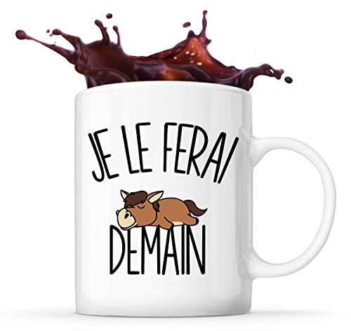 Mug Cheval Poney Je le ferai demain