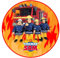Essbare Tortenaufleger - Tortenaufleger Geburtstag - Tortendeko Feuerwehrmann Sam Motiv - Geburtstagskuchen Deko aus Fondant - Rund 20 cm - Esspapier Tortendeko - Cake Decoration