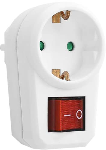 ORNO AE-13188(GS) Enchufe Multiple Conexiones Schuko con 1 Conexiones Schuko con Interruptor