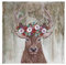 GILDE Wandbild Hirsch mit Blütenkranz 40x40cm