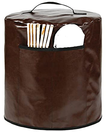 Dust Cover for Multi-Cooker, Protective Covers with Handle and 2 External Pockets, for Instant Pot Air Fryer, Waterproof, PU Brown 6/8QT