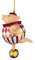 ecosoul Christbaumschmuck Figur Schwein Sportler Fitnessstudio Ball Hanteln handbemalt Weihnachten Baumschmuck Deko Anhänger Christbaumschmuck 10 cm 1 Stück (weiß-rot mit Ball)