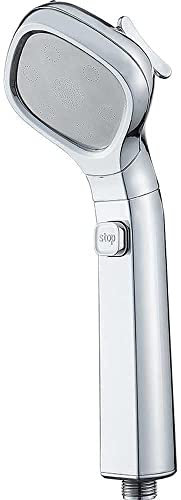 Pressurized Shower Head with 4 Modes Support One-Touch Water Cut-Off, Powerful Handheld Shower Heads High Pressure Water Saving (Silver)