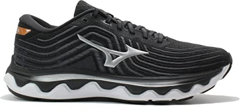 Mizuno Herren Wave Horizon 6 Laufschuhe, Black Silver Orangecopper, 44.5 EU