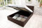 SANA SLEEP 5FT King Size Modern Pia Ottoman Gas Lift Storage Faux Leather Bed - Brown