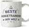 Mugffins Tassen/Becher mit Spruch für HUNDETRAINERIN - Auf Deutsch - Beste der Welt - 11 oz / 330 ml - originelles und lustiges Geschenk Mitarbeiter