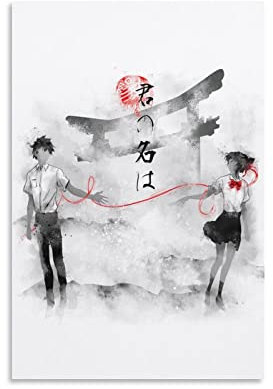 Cartoon-Poster Anime Your Name 6 Leinwand-Kunstposter und Wandkunst-Bilddruck, moderne Familiendekoration, Poster, 30 x 45 cm
