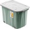 PAFEN Piraten Spielzeugkiste 62l mit Rollen - Schatzkiste 58 x 42 x 37,5cm - Spielzeugbehälter mit Deckel Aufbewahrungsbox für Kinder Ordnungsbox, Grün