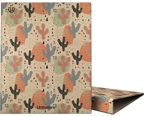 Unipapel Ringbuch, A4, umweltfreundlich, Karton und Papier, 100% recycelt, 4 Ringe, 25 mm, D-Form, Kaktus, FSC-recycelt, 100%