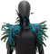 Feather Shawl Feather Cloak Fluffy Feather Cape Shoulder Costume Stage Performance Model Walk Feather Shawl Photo Prop Cosplay Party Clothing Decoration Blue
