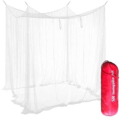 Mrracxy Zanzariera Letto, zanzariera letto matrimoniale Zanzariera a Baldacchino per Letto Quadrata Zanzariera Facile da Installare Grande Zanzariera, 200 x 200 x 180 cm