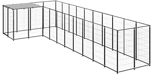 Gecheer Outdoor Hühnerstall Kleintierstall Mit abschließbarer Tür Gehege Vogelkäfig Hühnerkäfig Tierlaufstall,Freilaufgehege Hühnerhaus Freigehege Geflügelstall Voliere 220 x 550 x 110 cm