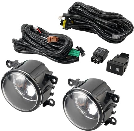 Bevinsee Nebelscheinwerfer Lampe vorne Compatible with Suzuki Alto Grand Vitara Splash SX4 Jimny Ignis Swift 35500-63J04-000/35500-63J03-000 Schwarz