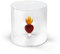 WD Lifestyle - Bicchiere in Vetro Borosilicato 250ml con Soggetto in Vetro Colorato Interno (Cuore Sacro)