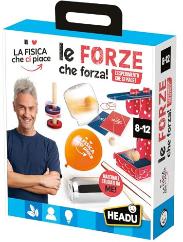 Headu - LA FISICA CHE CI PIACE Che Forza le Forze L'esperimento che ci piace! IT57441 Gioco Educativo Per Bambini 8-12 Anni Made In Italy con Vincenzo Schettini