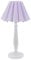 ValueLights | White Wood Candlestick Table Lamp with Lilac Pleated Shade Living Room Bedroom Light | Table Lamps, Home Décor & Improvement Essential | Included LED Bulb