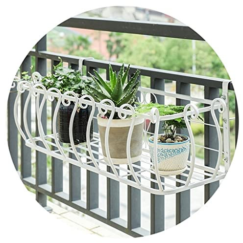 Support de fleurs multifonction en fer forgé pour jardin, balcon, extérieur, avec design suspendu, garde-corps pour pot de fleurs, accessoires de pot de fleurs