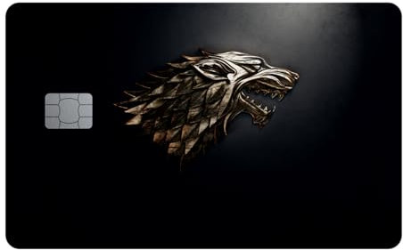 Winter is coming Kreditkarten Aufkleber | Transport, Debitkarte, Kreditkarte | Abdeckung & Personalisierung von Bankkarten | Blasenfrei, schlank, wasserdicht