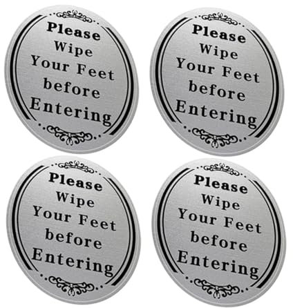 Vaguelly 2 Sticker Entryway Decal Door Knob Signs Tags for Sliding Door Self Adhesive Door Stopper Sign Home Decor Stickers