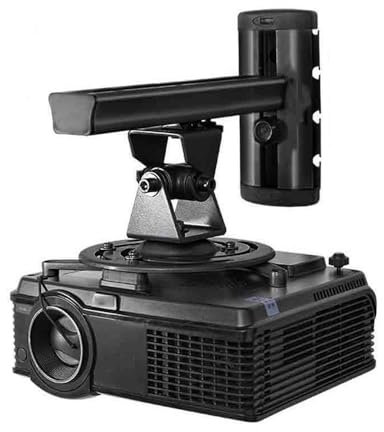 ZKALQECNF Projektor Halterung Büro-Universal-Projektorhalterung aus Aluminiumlegierung, drehbare Projektor-Decken-Wandhalterung Projector Stand(Schwarz)
