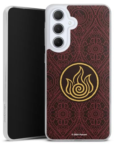 Slim Case kompatibel mit Samsung Galaxy A 36 5G Silikon Handyhülle transparent Hülle extra dünn Avatar - Der Herr der Elemente Feuer Offizielles Lizenzprodukt