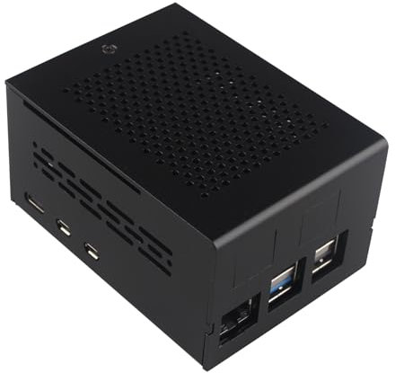 ZDE ZC506 Aluminum Case for Raspberry Pi 5 2GB 4GB 8GB 16GB Support PCIe to 2.5G Ethernet Port M.2 NVMe PoE Hat WIFI7 PCIe Peripheral Board ZP593 ZP595 ZP511 ZP581 ZP590B and Pi 5 Active Cooler