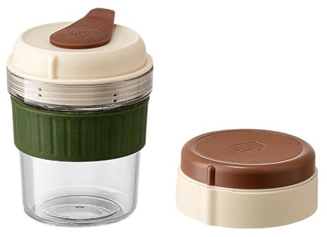 Pitadue Taza de café frío resistente, moldes de cubitos de hielo integrados, aptos para lavavajillas, base antideslizante, frascos de café para viajeros