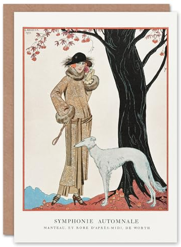 Artery8 George Barbier Art Card Autumn Symphony Vintage Fashion Worth Advert