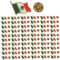 Pins de la Solapa de la Bandera del país Nacional, 100 Piezas México One Flag Lapel Pin Insignia, Pon de Sombrero de Campo patriótico de ondulación Internacional para Ropa de Chaqueta de Traje mochil
