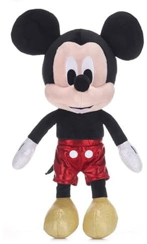 UKToyworld Sparkly 12 Mickey Mouse Plush 100 Years of Wonder Soft Toy