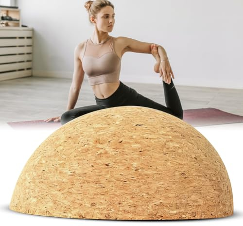 Kork-Halbkugel Balance Trainer, Balance Boards aus Umweltfreundlich Naturkork für Yoga, Reha, Fitness & Boardsport