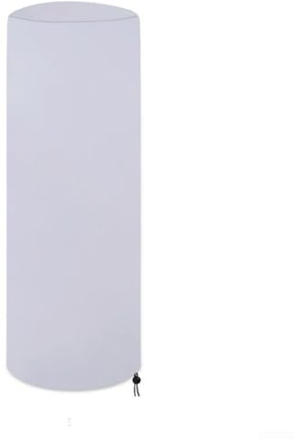 Outdoor Heater Abdeckung 210D Oxford Staubschutz Wasserdicht Wetterfest UV-beständig Für Terrassenheizstrahler Schwarz Beige Weiß 120x50cm Passend Für Garten Balkon Einfache Reinigung(Silver)