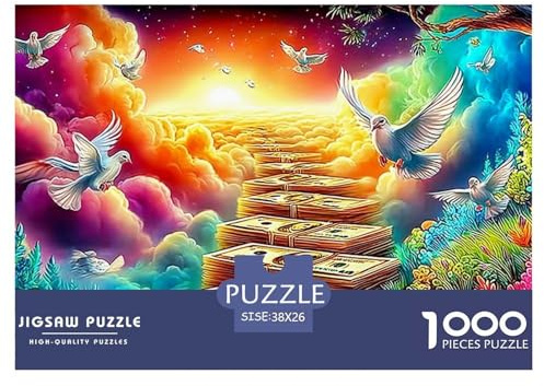 Money Tree Premium Puzzle Für Erwachsene 1000 Teile - (Fortgeschrittene Stufe) EIN Herausforderndes Bildungsspiel-Puzzle Als Besonderes Geschenk Für Erwachsene, Frauen Und Männer 38x26cm/1000pcs