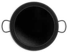 Vaello Campos Vaello La Valenciana-Paellera de Acero esmaltado, 70 cm, Negro