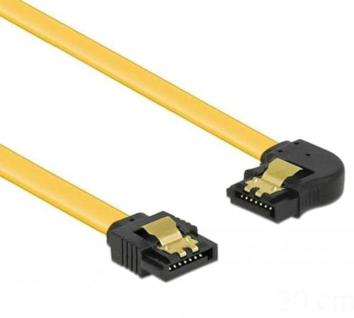 DeLOCK Câble SATA coudé/Droit 6 Gbit/s 0,3 m Jaune