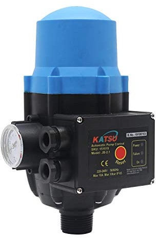 KATSU Automática Interruptor de Control de Presión de Bomba de Agua, Controlador de Presión Superior e Inferior Ajustable Electrónico, para Bombas Vortex y de Jardín, Bomba de Agua Limpia