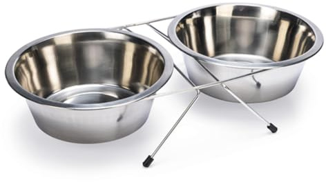 Karlie Duo Dinner, Napfständer, Edelstahl, Silber, 2500 ml, Durchm. 18-25 cm