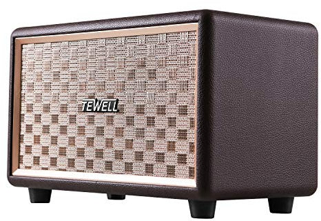 HUULAAS forTEWELL Retrorock Bluetooth Speaker with 24W Output and Revolutionary Bass Technology, Vintage Tabletop Stereo Speaker for iPhone, Samsung, Echo Dot etc (No Battery)